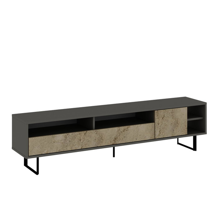 Hanah Home Luga Soporte de TV Gris y Travertino